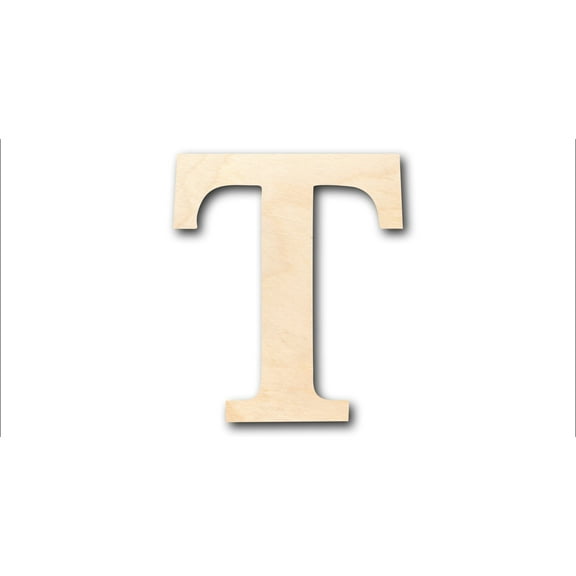 Unfinished Wood Bold Tau Shape - Craft - up to 46" DIY 7" / 1/2"