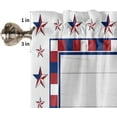 thumbnail image 5 of Kitchen Tier Curtains and Valance Set, Independence Day American Flag Sunflower Wood Board LOVE Valance Curtain and Tiers Set for Living Room Cafe,Light Filtering Rod Pocket Window Curtain Set 3 Piece, 5 of 5
