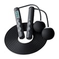 thumbnail image 4 of koolsoo Jump Rope Skipping Rope Adjustable with Calorie Counter for Fitness Gym Home black, 4 of 9