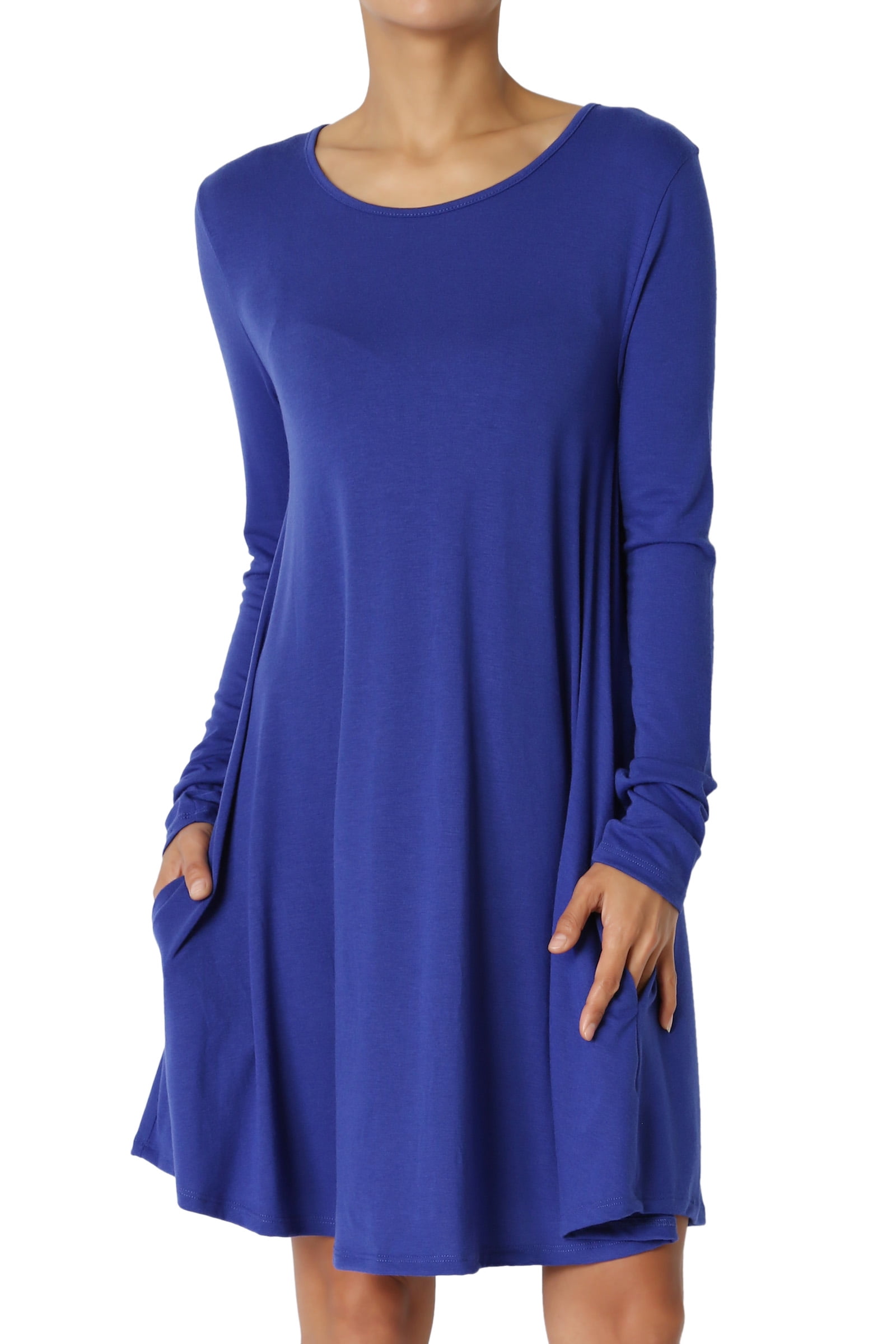 royal blue t shirt dress