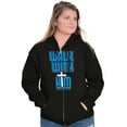 thumbnail image 3 of Walk With Him Jesus Christ Faith Unisex Fleece Graphic Zip Up Hoodie Brisco Brands 3X, 3 of 5