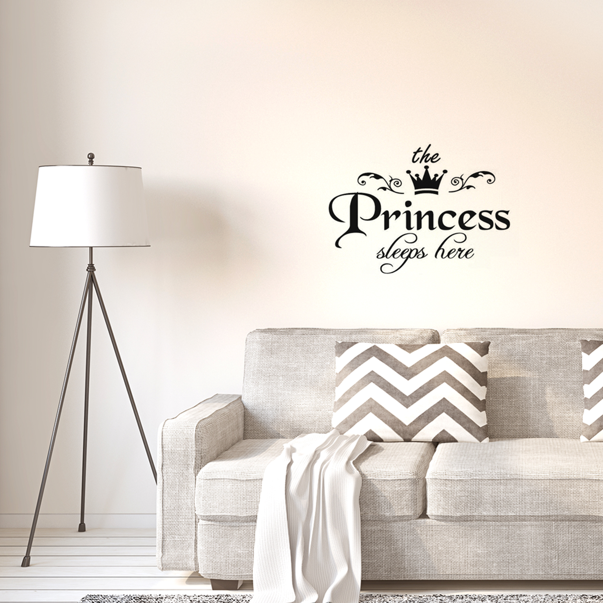 Unique Bargains Crown and Letter Pattern Wall Stickers Removable Art