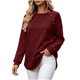 thumbnail image 2 of Neewe Women's Plain Casual Long sleeves Sweatshirt Tops Basic Loose Fit Lightweight Tunic Pullover, 2 of 7