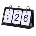 thumbnail image 1 of Rongfmy Creative Desktop Calendar Metal Frame Table Standing Side Home Office Decorative Black, 1 of 9