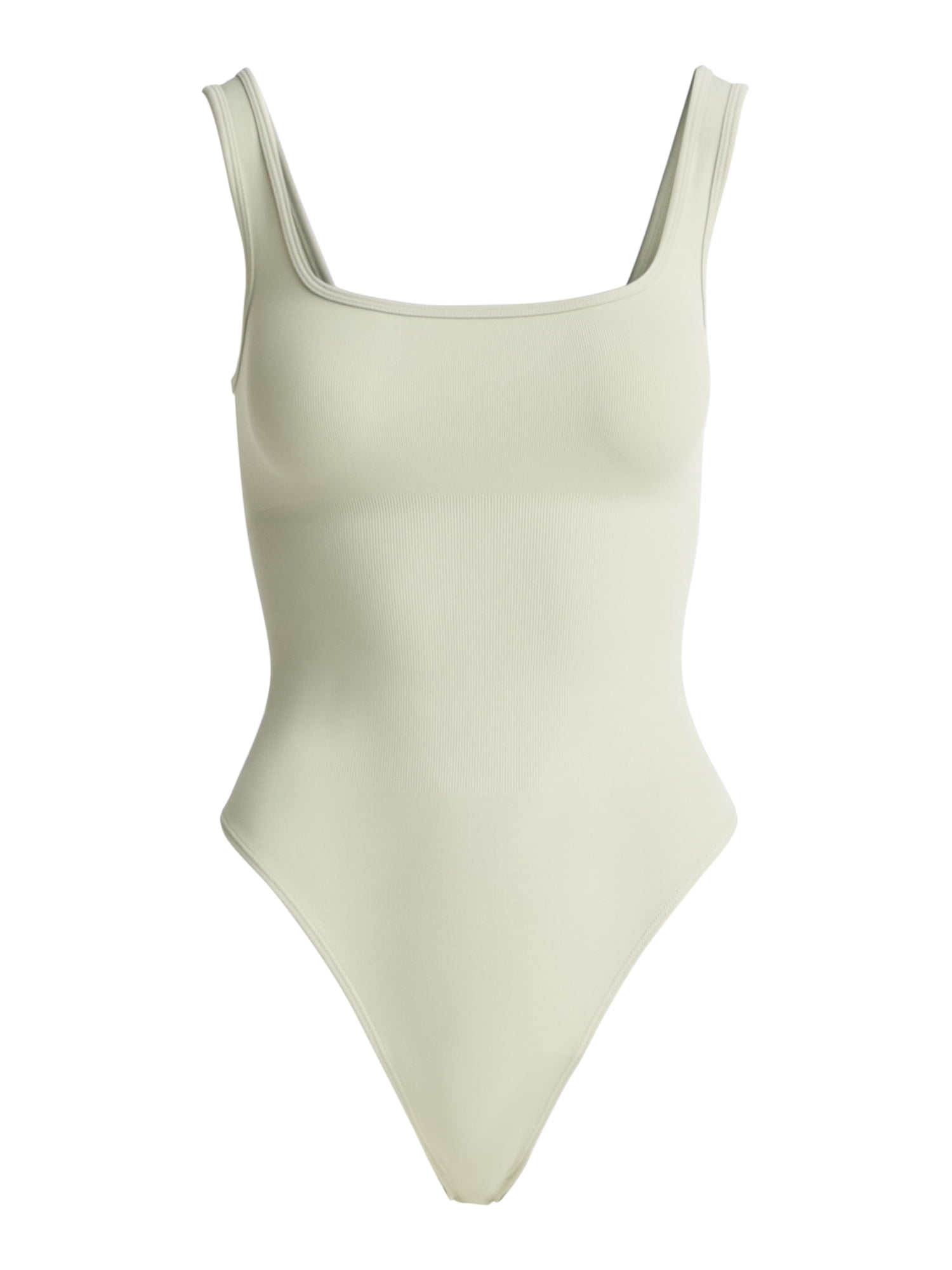 Joyspun Women's Seamless Slimming Square Neck Tank Bodysuit, 2-Pack, Sizes S-XXXL