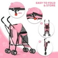 thumbnail image 6 of NALYL Compact Pet Stroller for Small-Medium Dogs/Cats, 4-Wheel Lightweight Umbrella Shaped Portable Puppy Travel Jogger with Breathable Mesh, Cup Holder & Rear Storage, 6 of 11