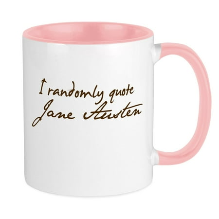 

CafePress - I Randomly Quote Jane Austen Mug - Ceramic Coffee Tea Novelty Mug Cup 11 oz