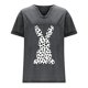 thumbnail image 4 of Corto para las Mujeres Casual Verano 2025 Pascua Impresión V-Cuello Camiseta, Ligero 95% Poliéster 5% Spandex Top para Toda la Temporada Hogar Y Diario, 4 of 7