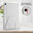 thumbnail image 3 of Allytechgroup Slim Case for Samsung Galaxy Tab S10+ Plus/ Tab S9+ Plus/ Tab S9 FE+ Plus 5G 12.4", Premium PU Leather Acrylic Back Cover Shockproof Anti-Scratch Multi Angle Stand Case Cover, Gray, 3 of 6