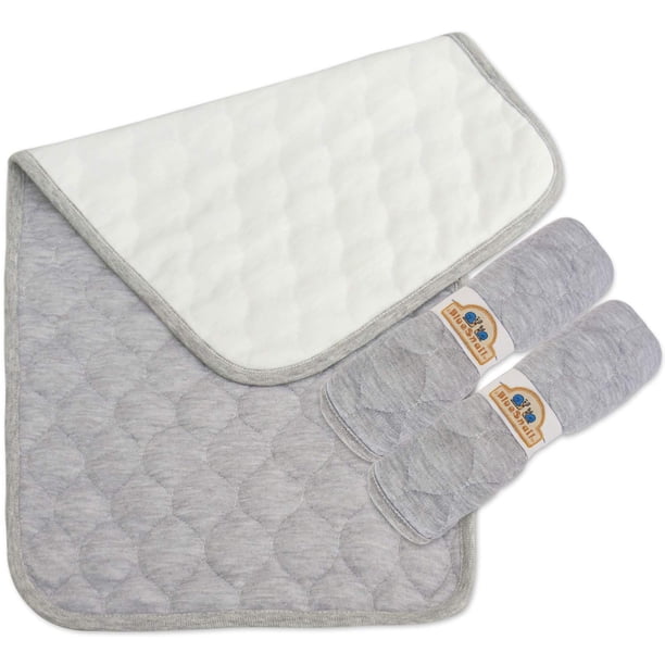 Forro Cambiador Bambú - Pack 3 Unidades Impermeable Antideslizante Gris