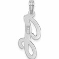 thumbnail image 4 of 10K White Gold Polished J Script Initial Charm Made In United States 10k6422wj, 4 of 5