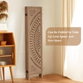 thumbnail image 2 of Room Dividers and Folding Privacy Screens, Boho 6 Panel Room Divider, 67" Room Divider Wall, Modern Room Partition, Privacy Dividers for Rooms, Bedroom, Office, Brown, 2 of 18