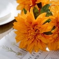thumbnail image 3 of BalsaCircle 2 Orange 20" Silk Dahlia Bushes Artificial Flowers, 3 of 8