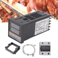 thumbnail image 3 of PID Thermostat Temperature Controller, 100-240V Intelligent Digital Temperature Controller High Accuracy  for Incubator for Farm Breeding 25A,40A, 3 of 7