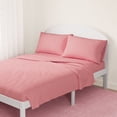 thumbnail image 3 of Mainstays Kids 100% Cotton Percale Bed Sheet Set, Queen, Pink Grid, 4 Pieces, 3 of 8