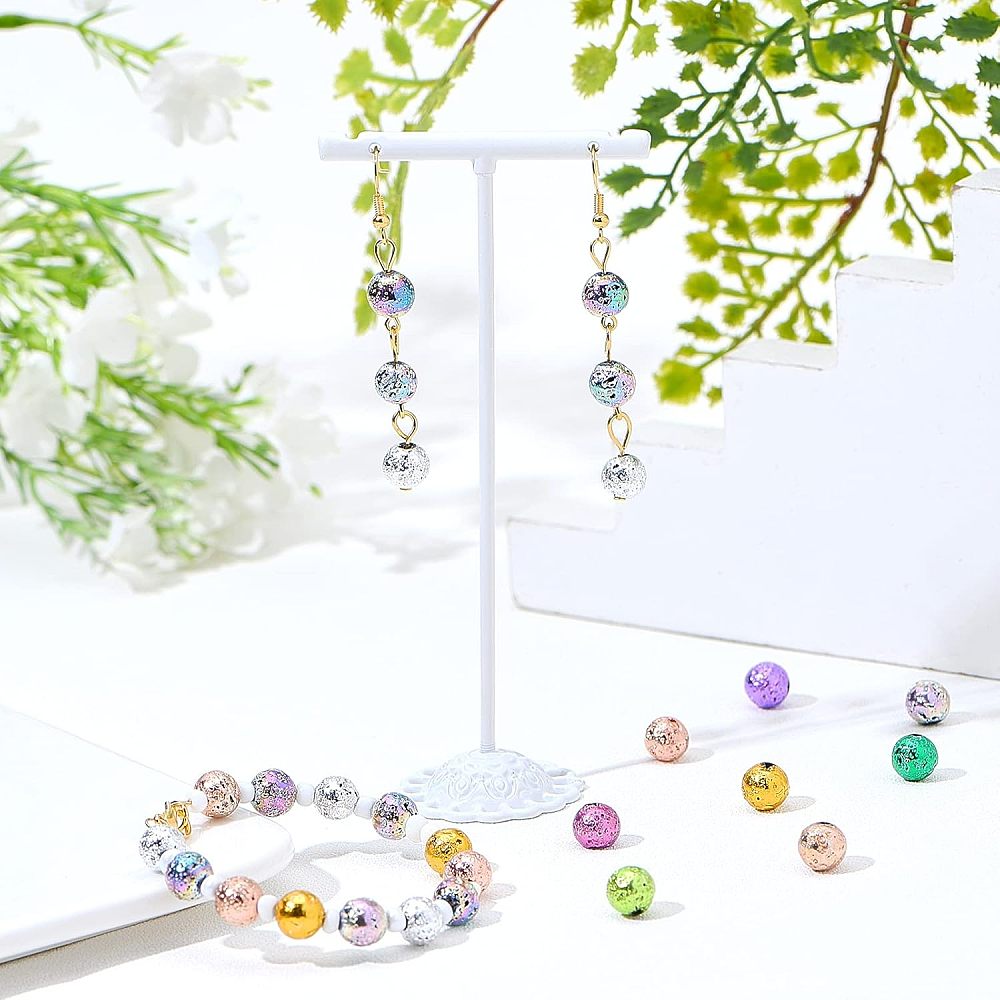 1 Set DIY Bead Stretch Bracelets Making Kits Mixed Color Beads: 8~9mm Hole: 1~1.2mm 250pcs/set Thread: 0.8mm about 10m/roll 2roll/set