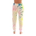thumbnail image 3 of Just Love Loop Terry Tie Dye Jogger Pants for Women (Terry Fabric Tie Dye Neon Bright Rainbow, 2X), 3 of 3