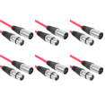 thumbnail image 1 of Cable XLR 3 Pines 1 M A Cable Micrófono Blindado (rojo), 1 of 8