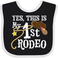 thumbnail image 3 of Inktastic Yes, This is My 1st Rodeo Cowboy Hat and Lasso Boys or Girls Baby Bib, 3 of 4