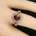 thumbnail image 6 of Red Garnet Women's Engagement Gift Ring 2.50Ct Oval Cut Simulated 14K Rose Gold Plated, 6 of 6