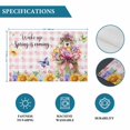 thumbnail image 6 of Spring Groundhog Placemats Set of 8, Watercolor Sunflower Botanical Pink Plaid Placemats for Dining Table, Place Mats for Kitchen Tabletop, Waterproof Wipeable Dining Table Mats Set, 6 of 9