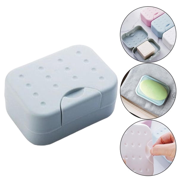 Jabonera portátil de viaje Macarena Contenedor sellado impermeable a prueba de fugas Gris