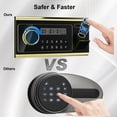 thumbnail image 3 of SRWTRCHRY Safe 2.0 Cu. ft. Fingerprint Safe Box, Fireproof, Keys & Digital Keypad Lock, Home Safe for Money, Wall Mountable, Black 9045, 3 of 14