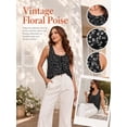 thumbnail image 5 of Cuteduck Women's Plus Size Boho Floral Tank Top - Casual Loose Fit Summer Cami 1X-5X, 5 of 10