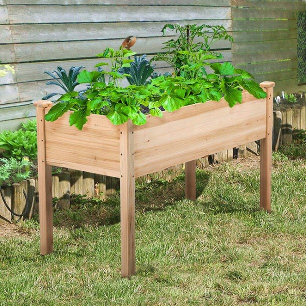 Kwan Heavy Duty Raised Garden Bed Pine Wood Elevated Planter For Vegetables Fruits Potato Onion Flower Outdoor Sy Long Lasting Box Kit Com Kwan Heavy Duty Raised Garden Bed, Deck Vegetable Garden Kit