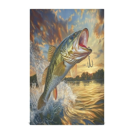

Kitchen Towel 28x18 Inches x1，Plate Towel Decorative Towel Napkin Tea Towel Tea Towels For Kitchen Dish Cloths & Dish Towels Golden Fish