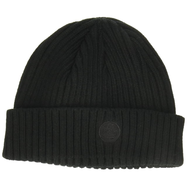 Gorro Timberland con Puño Acanalado y Logo Negro