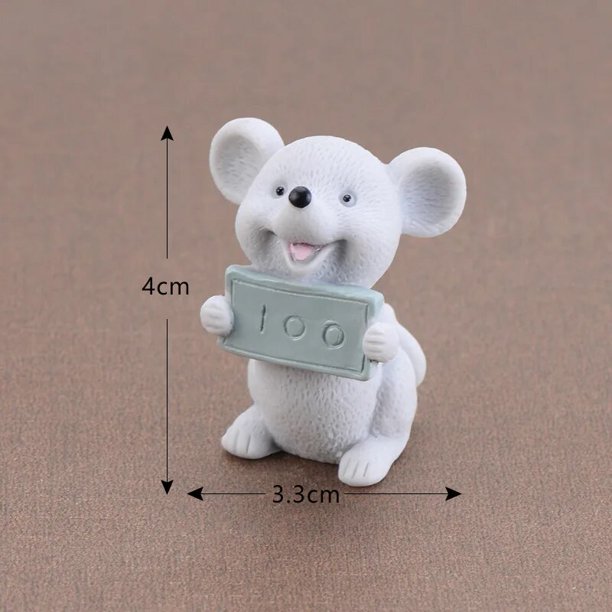 Decoración de Año Nuevo Chino, mascota, dinero, ratón, lingotes, adornos, figurita de recuerdo, modelo, artesanía, regalo, accesorios de jardín en miniatura, 2020
