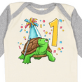 thumbnail image 4 of Inktastic 1st Birthday Cute Turtle in Party Hat with Confetti Boys or Girls Long Sleeve Baby Bodysuit, 4 of 5
