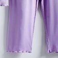thumbnail image 4 of BLVB Toddler Baby Girl Clothes 2 Piece Pajamas Sets Kids Half Sleeve Tops Long Pants Pjs Sleepwear 2PCS Set(Purple,9-10Years), 4 of 6