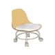 thumbnail image 4 of Taburete con ruedas bajo Taburete corto con respaldo Taburete con ruedas pequeño Cómodo Asiento resistente Altura 45 cm Taburete de pedicura impermeab Amarillo Gloria Asiento rodante bajo, 4 of 9