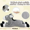 thumbnail image 3 of Tezituor 43.3'' Donkey Stuffed Animal Giant Stuffed Donkey Pillow Plush Toy, 3 of 6