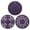 Purple, variant on Placemats, Trivet Mat Set with 3 Carved Patterns Hot Pot Hot Pads, Heat Resistant Table Mats(Black, 7.9in)