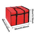 thumbnail image 2 of Insulated Bag Large Capacity Pizza Delivery Bag (50X50X15cm) - Red, Pizza Bags for Transport 20x20x6 Inch Insulated Non Woven Cloth Pizza Bag for Outdoor Picnic, 2 of 9