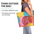 thumbnail image 2 of Fotbe Colorful Wool Balls Bolsa Tote Estética de Lona con Estampado para Mujer - Bolsa Reutilizable de Hombro Casual para Vacaciones, Compras, Trabajo y Gimnasio, 2 of 8