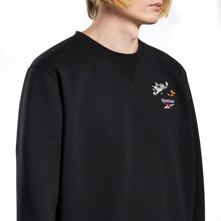 Reebok X Tom And Jerry Men s Crew Sweater Black gj0464 Walmart