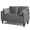 Grey, variant on Jopat Corduroy Loveseat Couch,48" W Upholstered 2 Seater Sofa with Side Storage Pocket,Modern Small Sofa Couches for Small Spaces,Apartement,Dark Green