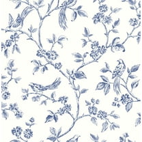 Advantage Ray Navy Bird Trail Unpasted Non Woven Wallpaper, 20.5-in by 33-ft, 56.4 sq. ft.