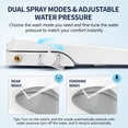 thumbnail image 4 of Atzeste Bidet Toilet Seat, Non-Electric Dual Nozzles Bidet Attachment, Adjustable Water Pressure Water Sprayer, Rear & Feminine Wash, Quiet-Close, Brass Inlet, Fit Elongated Toilet Seat, 4 of 11