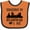 Orange and Black, variant on Inktastic Atlanta Georgia Someone Loves Me Skyline Boys or Girls Baby Bib