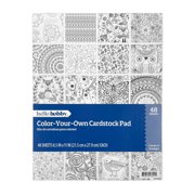 HELLO HOBBY COLOR YOUR OWN 8.5X11 PAPER & CARDSTOCK COMBO PAD