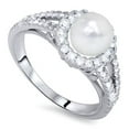 thumbnail image 4 of Pompeii Diamond Pearl Halo Ring 14K White Gold (G/H,I1), 4 of 4