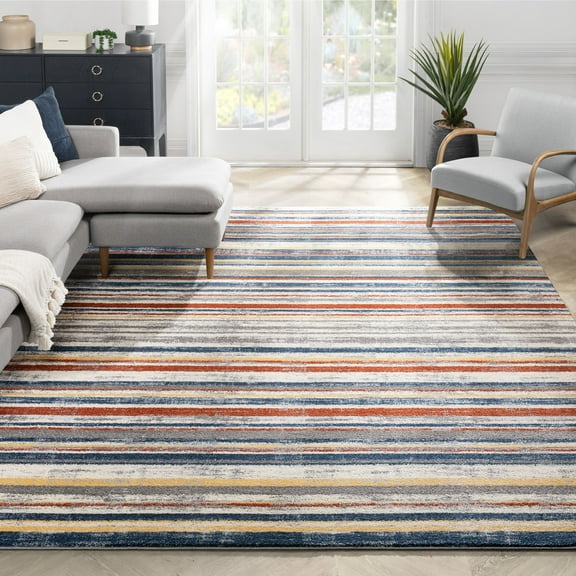 Well Woven Modern Geometric Woven Area Rug, 7.83' x 9.83'