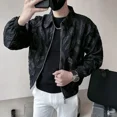 thumbnail image 2 of Abrigos masculinos casuales con cremallera en V, ropa estética estampada, moda 2024, chaquetas para hombre, reseñas coreanas, muchas Y2k, entrega rápida, Joker, 2 of 5