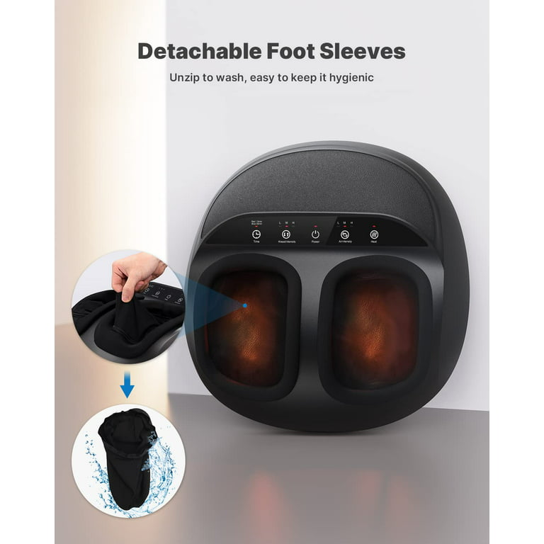  Etekcity Foot Massager for Lasting Circulation Foot Pain Relief  with Heat and APP Remote, Gifts for Women and Men Dad and Mom, Shiatsu Deep  Kneading & Multi Air Compression, Fit Up