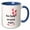 Blue/White, variant on 3drose, Simple Text and Appreciation for Mom, 11oz Two-tone Blue Mug